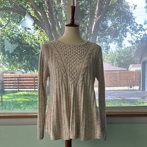 HANNAH CREAM COLORFUL SPRINKLES RAINBOW LONG SLEEVE SWEATER